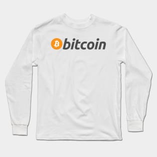 Bitcoin Logo With Name Long Sleeve T-Shirt